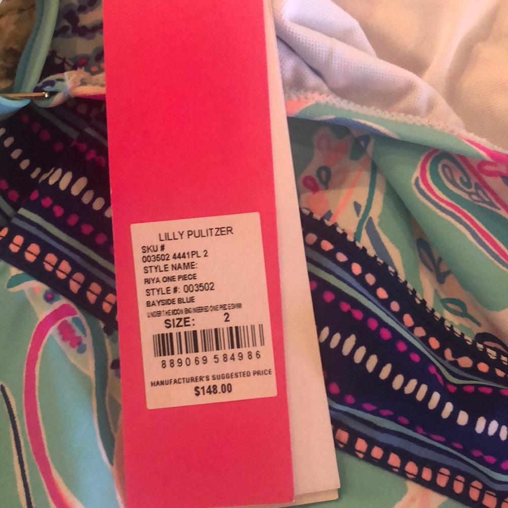Lilly Pulitzer Riya One Piece Swimsuit NWT Sz 2 - Picture 9 of 10